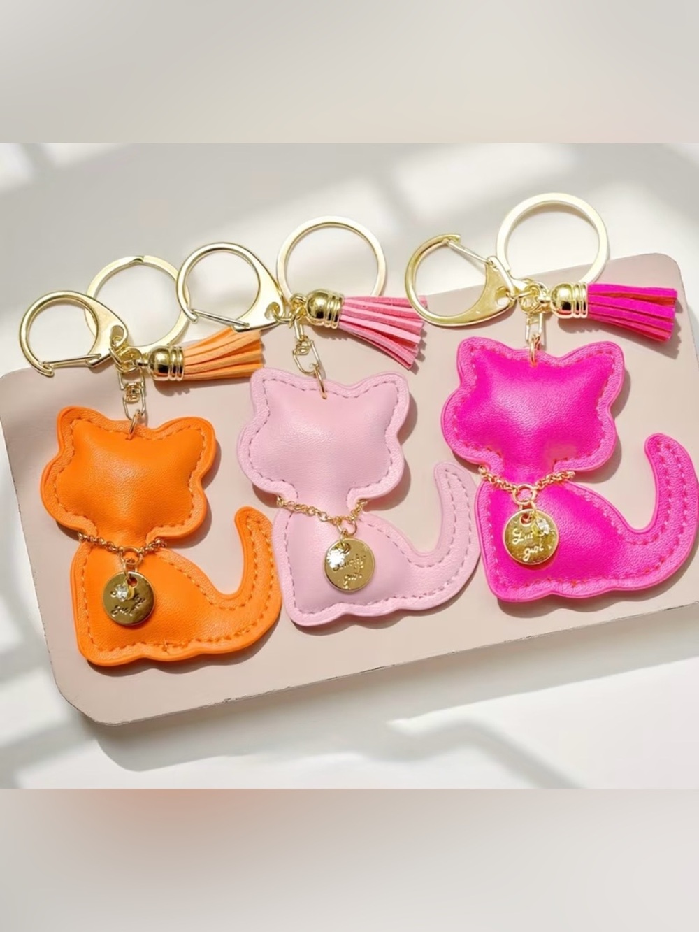 Cute Cat Tassel Keychain - Cat Keyring